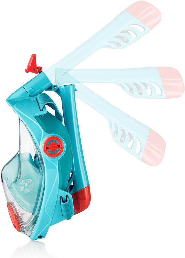 Повнолицьова маска Aqua Speed SPECTRA 2.0 KID 7083 бірюзовий, червоний Діт L — фото 5
