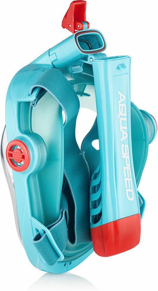 Повнолицьова маска Aqua Speed SPECTRA 2.0 KID 7083 бірюзовий, червоний Діт L — фото 6