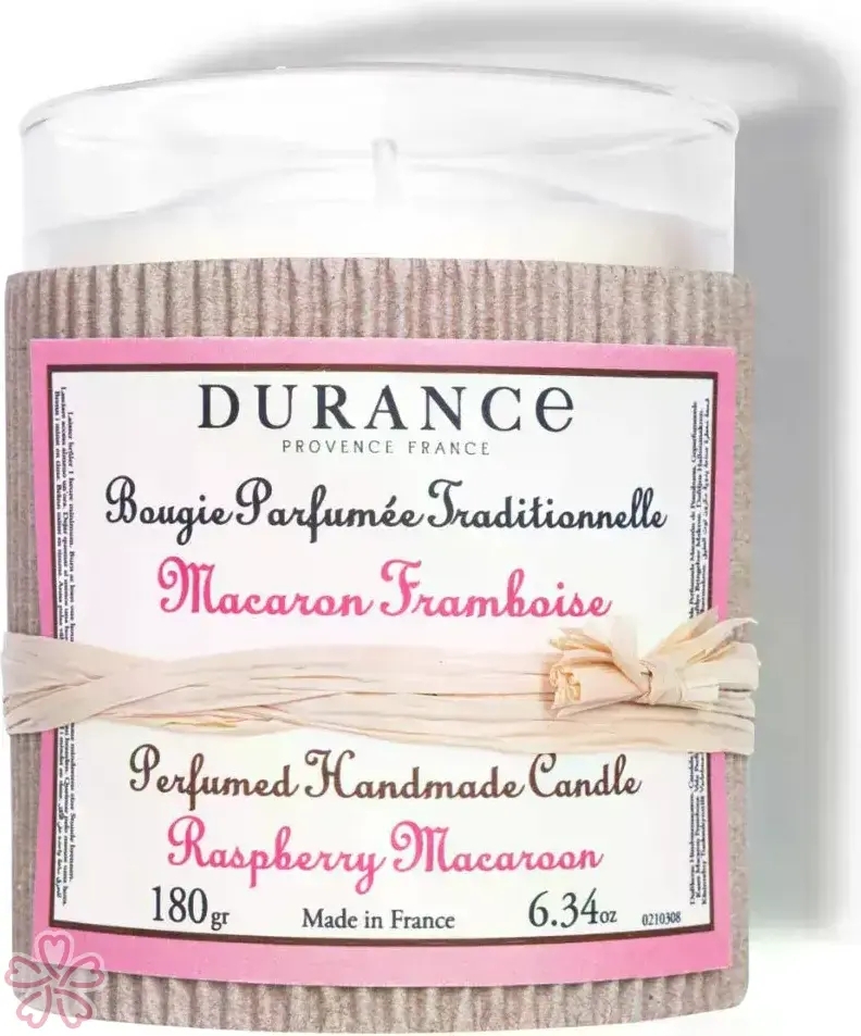 Парфюмированная свеча Durance Perfumed Handcraft Candle 180 г Малиновий макарон — фото 3