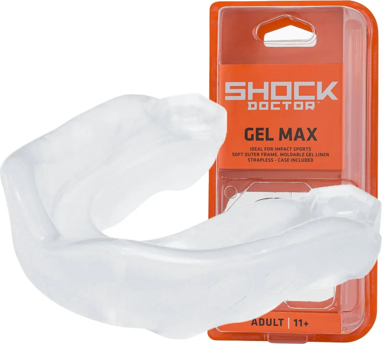 Капа Shock Doctor Gel Max доросла (вік 11+) Clear (art. 6190-TC-AD) — фото 3