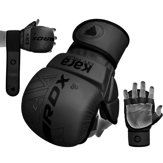 Рукавиці для ММА (Греплінгові рукавички) RDX F6 KARA Matte Black Plus L/XL — фото 6