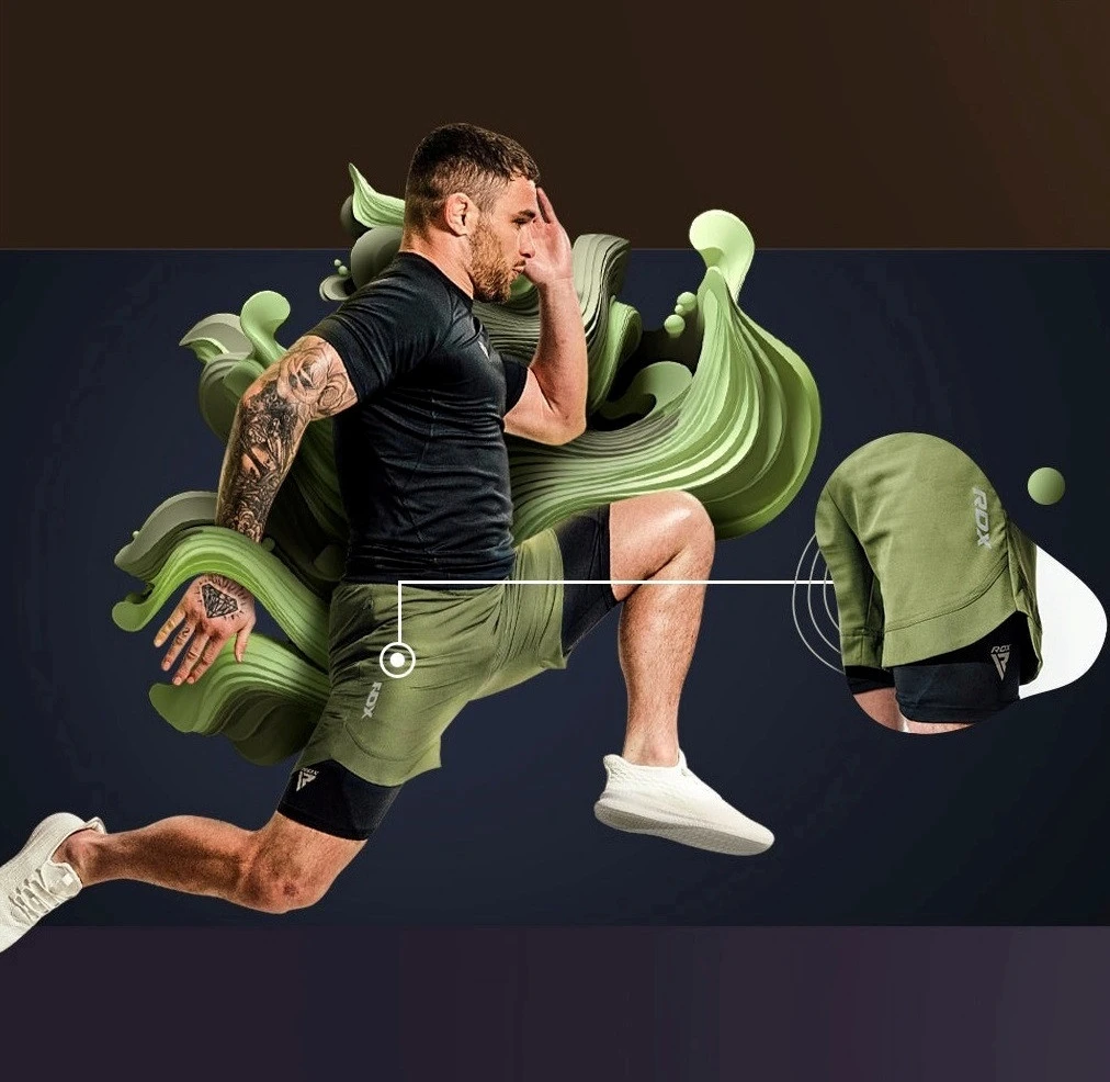 Компресійні шорти для RDX MMA T16 2-в-1 GREN/BLACK-S — фото 8