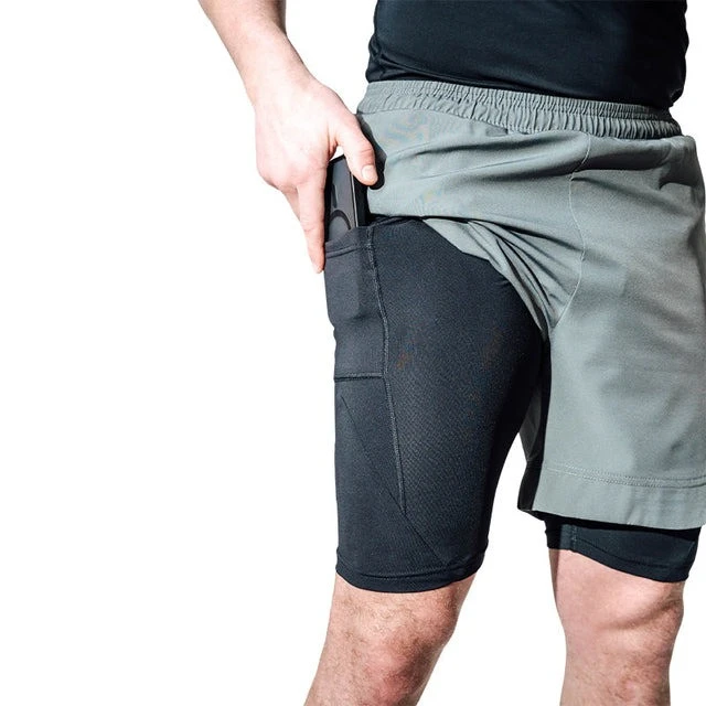 Компресійні шорти для RDX MMA T16 2-в-1 GREY/BLACK-S — фото 5