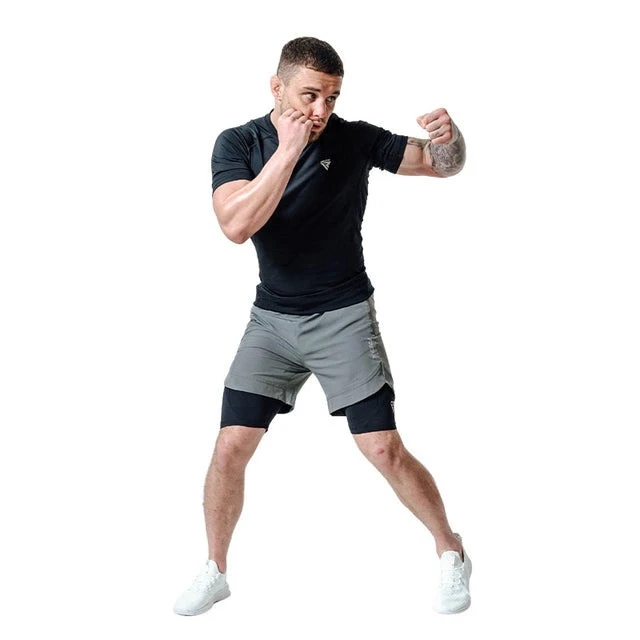 Компресійні шорти для RDX MMA T16 2-в-1 GREY/BLACK-S — фото 7