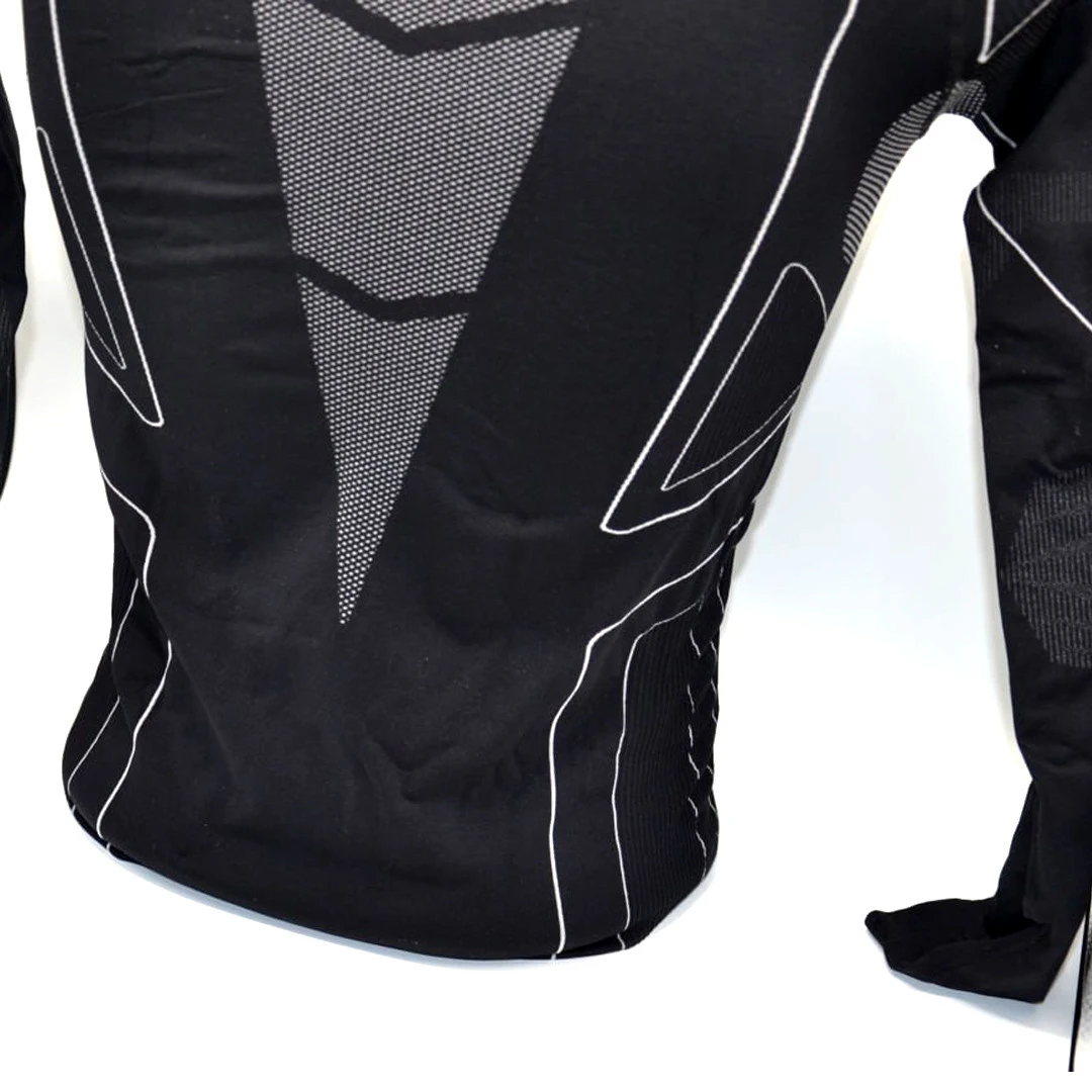 Термокофта з комірцем (лонгслів) X TECH Maglia Race 3 Munica Lunga  lupetto Nero XXL/XXXL Чорна — фото 10