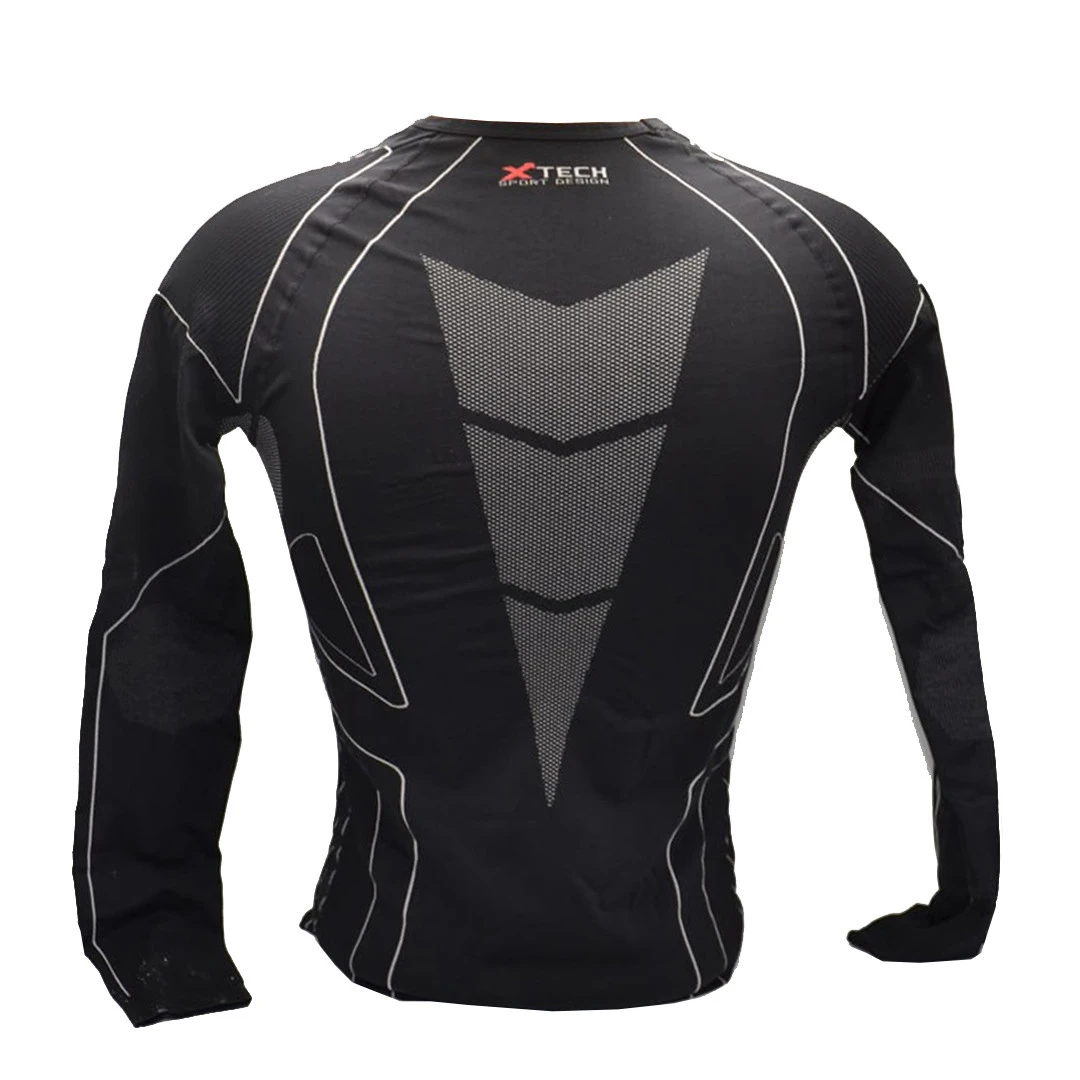 Термокофта (лонгслів) X TECH Maglia Race 3 Munica Lunga  giroc Nero S/M Чорна — фото 6