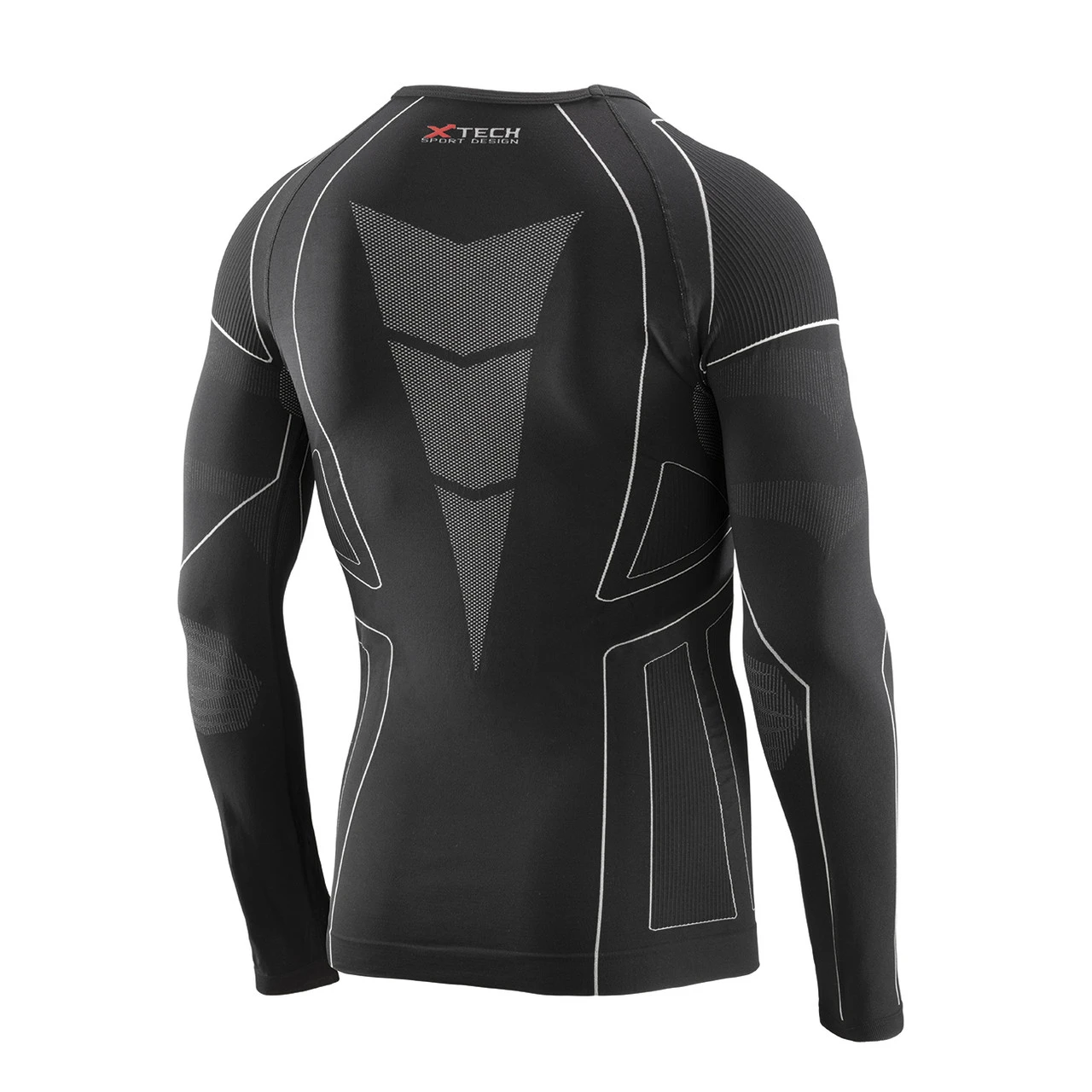 Термокофта (лонгслів) X TECH Maglia Race 3 Munica Lunga  giroc Nero S/M Чорна — фото 7