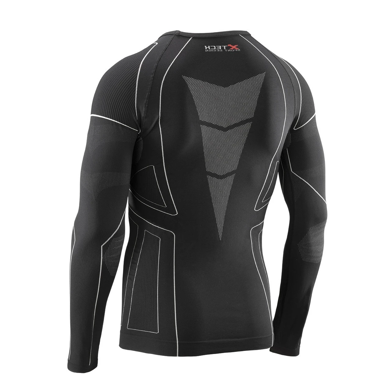 Термокофта (лонгслів) X TECH Maglia Race 3 Munica Lunga  giroc Nero S/M Чорна — фото 8