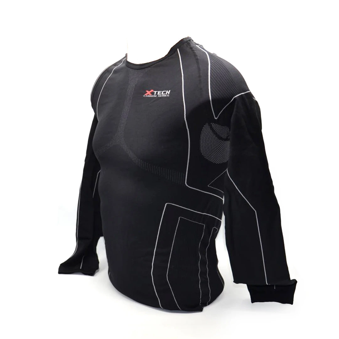 Термокофта (лонгслів) X TECH Maglia Race 3 Munica Lunga  giroc Nero S/M Чорна — фото 9