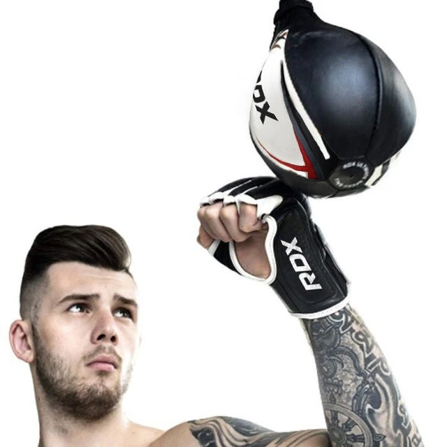 Пневмогруша боксерська RDX 2Y Boxing Speed Ball Leather Multi White/Red — фото 7