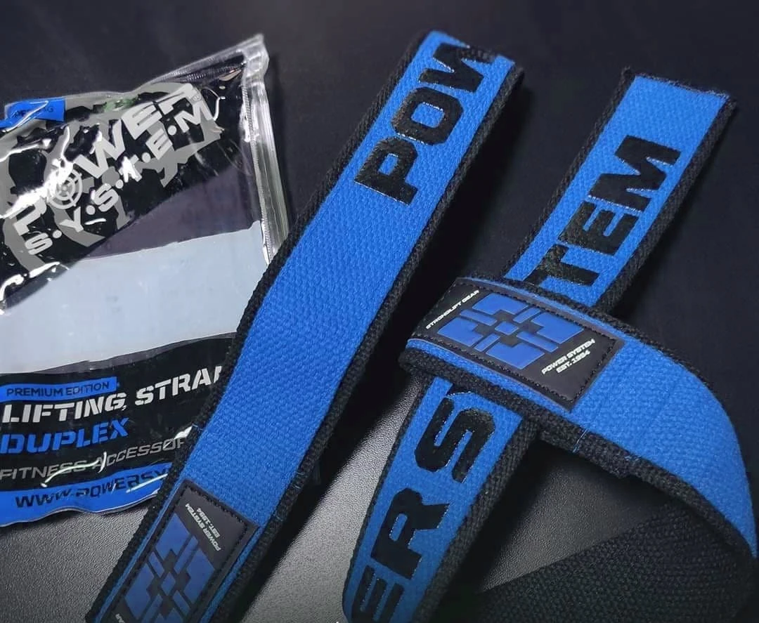 Лямки для тяги Power System PS-3401 Lifting Straps Duplex Black/Blue — фото 4