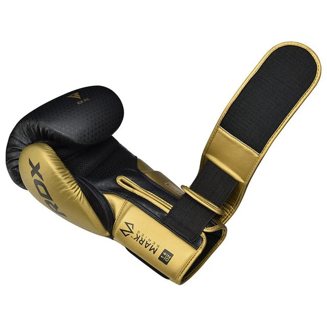 Боксерські рукавиці RDX MARK PRO SPARRING TRI LIRA 2 GOLDEN-14 унцій (капа в комплекті) — фото 7