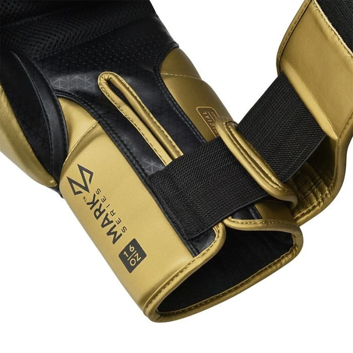 Боксерські рукавиці RDX MARK PRO SPARRING TRI LIRA 2 GOLDEN-14 унцій (капа в комплекті) — фото 8