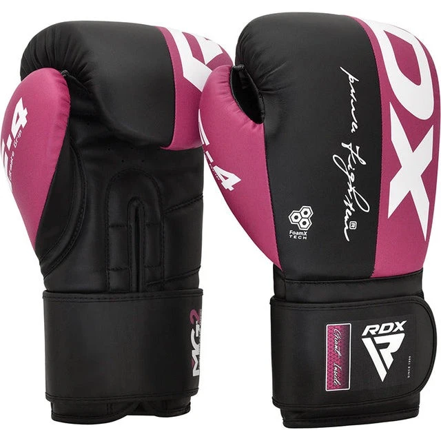 Боксерські рукавиці RDX REX F4 PINK/BLACK-10 унцій (капа в комплекті) — фото 5