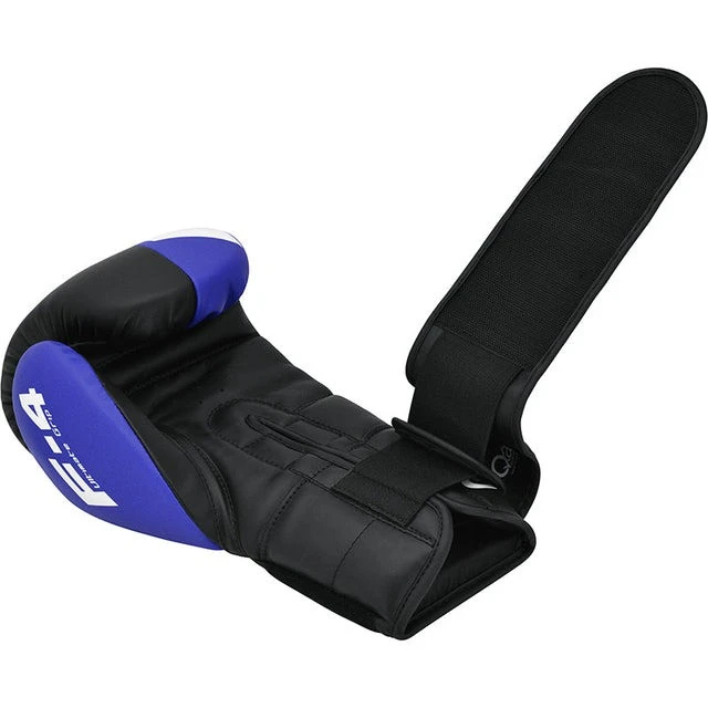 Боксерські рукавиці RDX F4 Boxing Sparring Gloves Hook&Loop BLUE/BLACK 10 унцій (капа у комплекті) — фото 7
