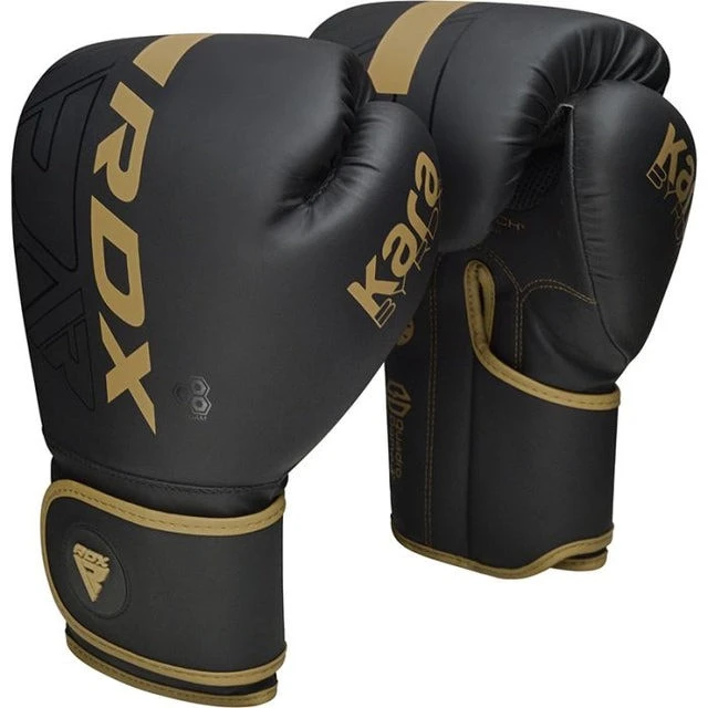 Боксерські рукавиці RDX F6 Kara Matte Golden 16 унцій (капа в комплекті) — фото 3