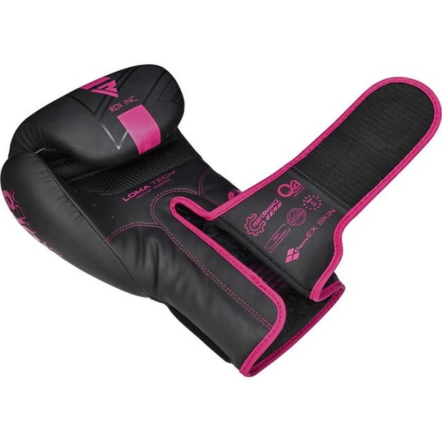 Боксерські рукавиці RDX F6 MATTE PINK-12OZ (капа в комплекті) — фото 5