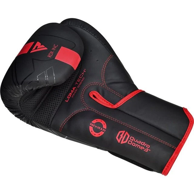 Боксерські рукавиці RDX F6 Kara Matte Red 12 унцій (капа в комплекті) — фото 9