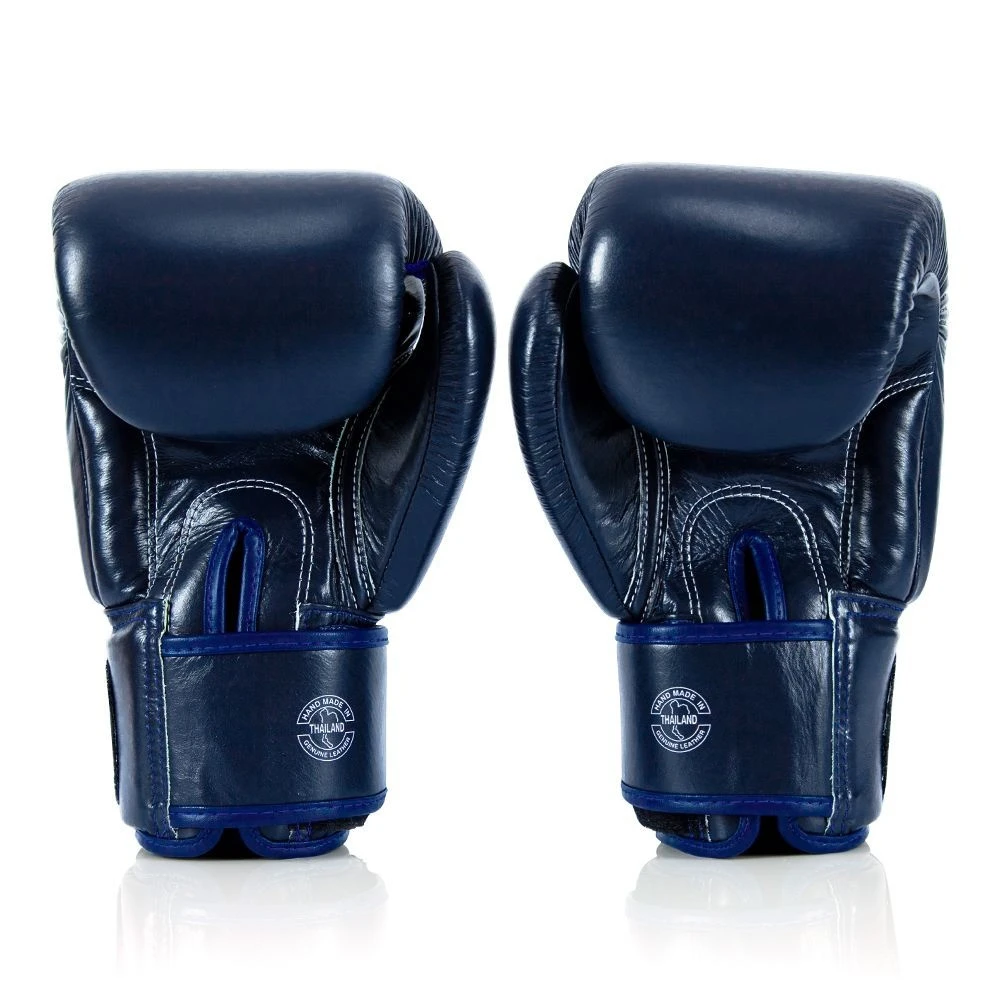 Боксерські рукавиці Fairtex BGV1-ONE (натуральна шкіра) Blue 10 унцій (бинти в комплекті) — фото 8