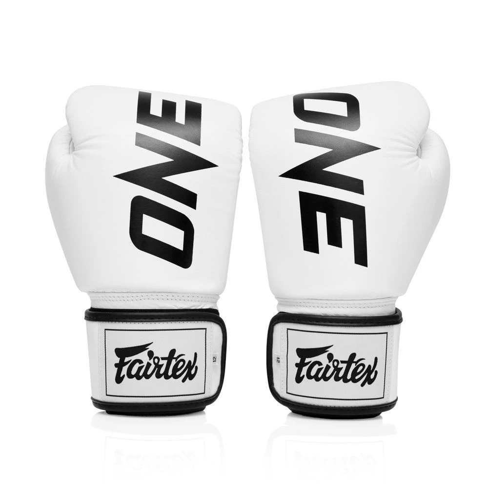Боксерські рукавиці Fairtex BGV1-ONE (натуральна шкіра) White 10 унцій (бинти в комплекті) — фото 7