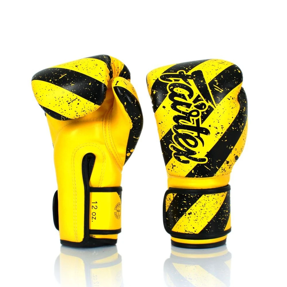Боксерські рукавиці Fairtex BGV14Y Yellow/Black 10 унцій (бинти в комплекті) — фото 8