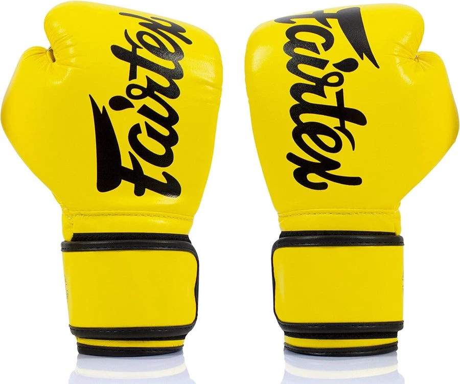 Боксерські рукавиці Fairtex BGV14 Yellow 10 унцій (бинти в комплекті) — фото 5