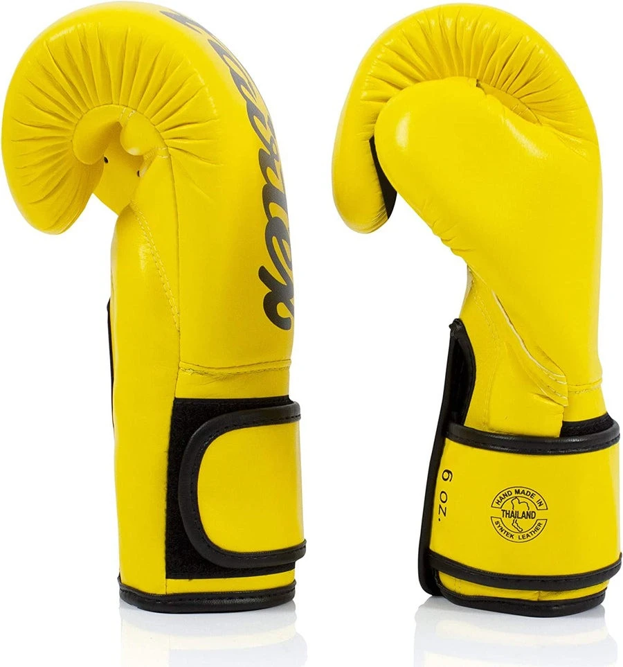 Боксерські рукавиці Fairtex BGV14 Yellow 10 унцій (бинти в комплекті) — фото 7