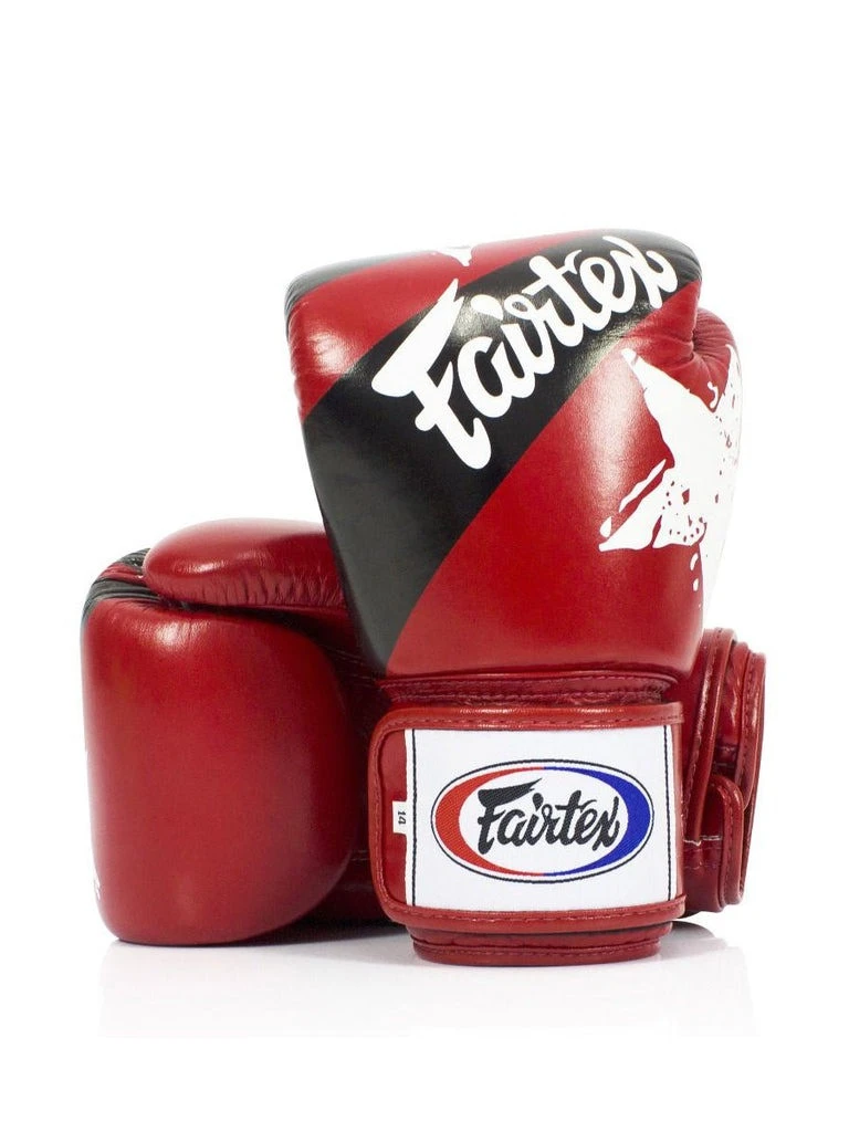 Боксерські рукавиці Fairtex BGV1 Nation Print Red 12 унцій (бинти в комплекті) — фото 10