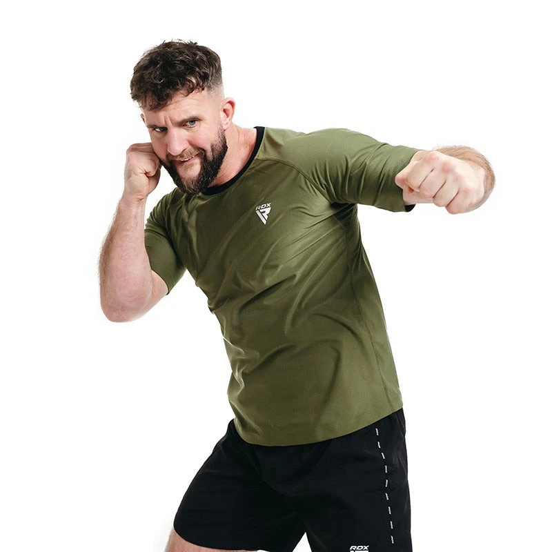 Чоловіча футболка RDX M1 з ефектом сауни Army Green M — фото 7