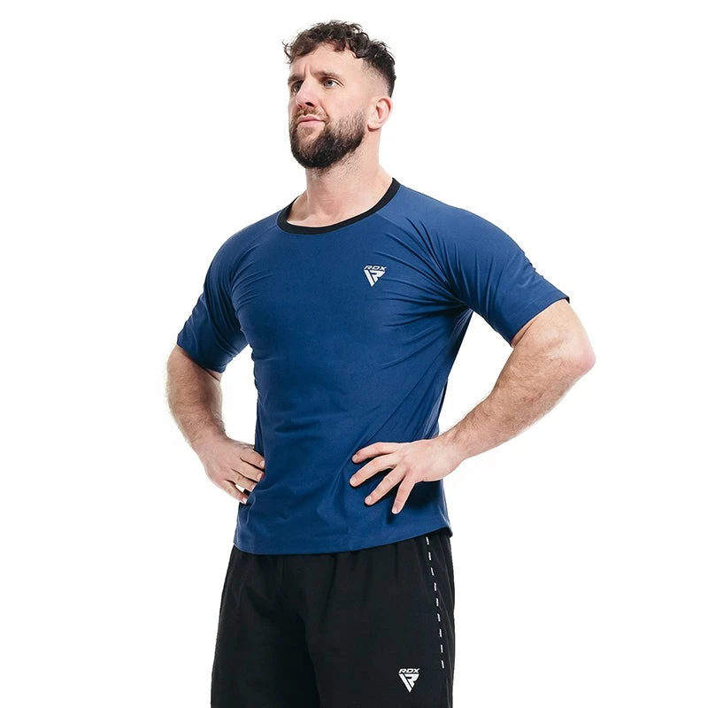Чоловіча футболка RDX M1 з ефектом сауни Navy Blue L — фото 4