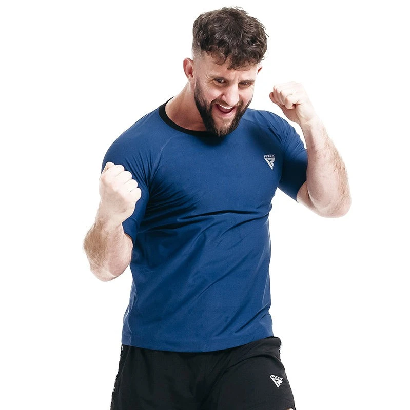 Чоловіча футболка RDX M1 з ефектом сауни Navy Blue L — фото 5