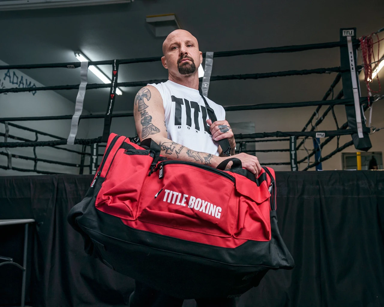 Спортивна сумка TITLE Boxing Deluxe Gear Bag Red (70л.) — фото 11