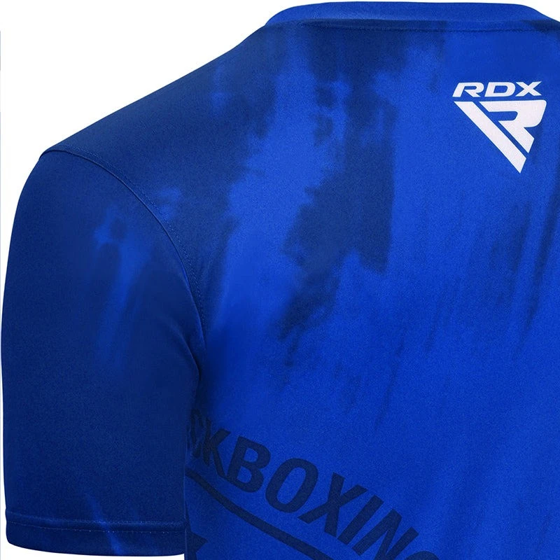 Спортивна футболка RDX WAKO T1 з короткими рукавами Blue L — фото 5