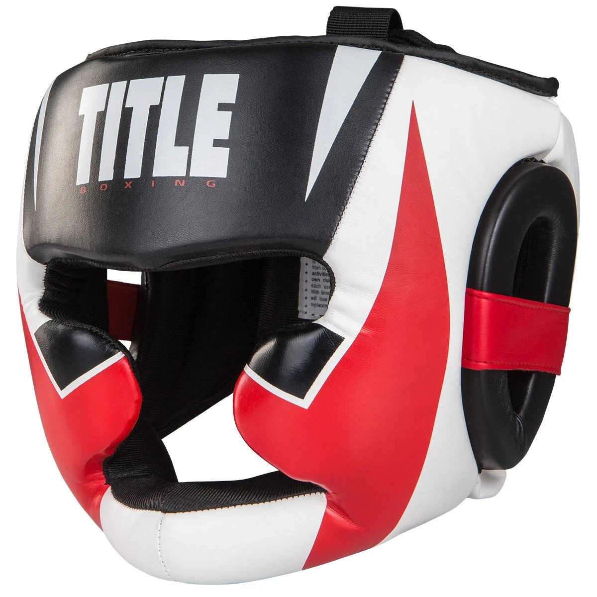 Боксерський шолом TITLE MMA Command Full Black/Red/White L (капа в комплекті) — фото 4