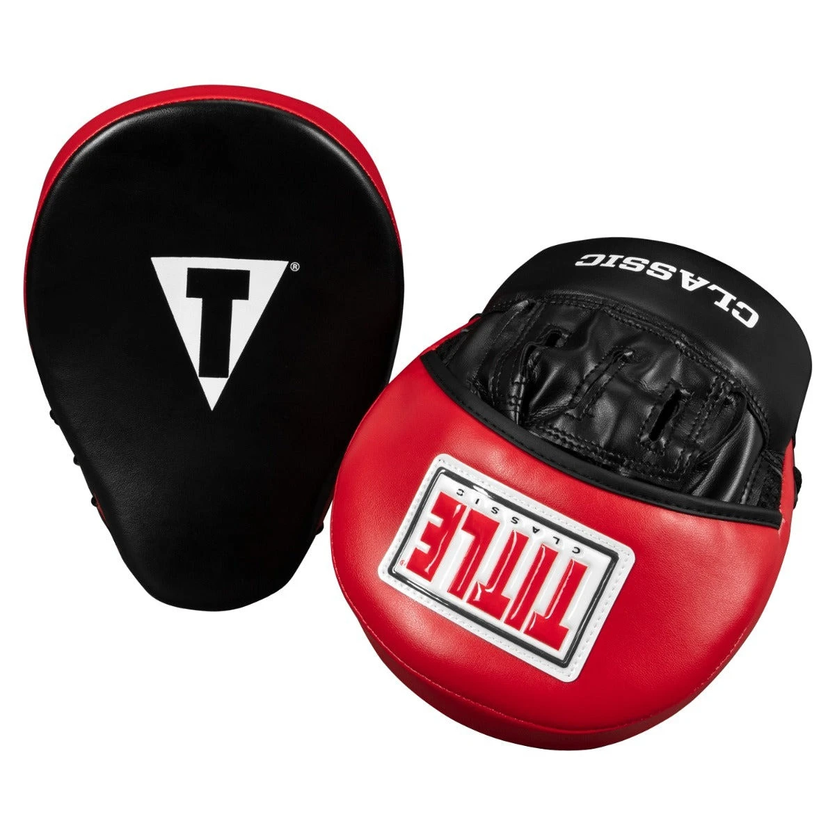 Лапи боксерські TITLE Classic Charge Punch Mitts Black/Red — фото 5