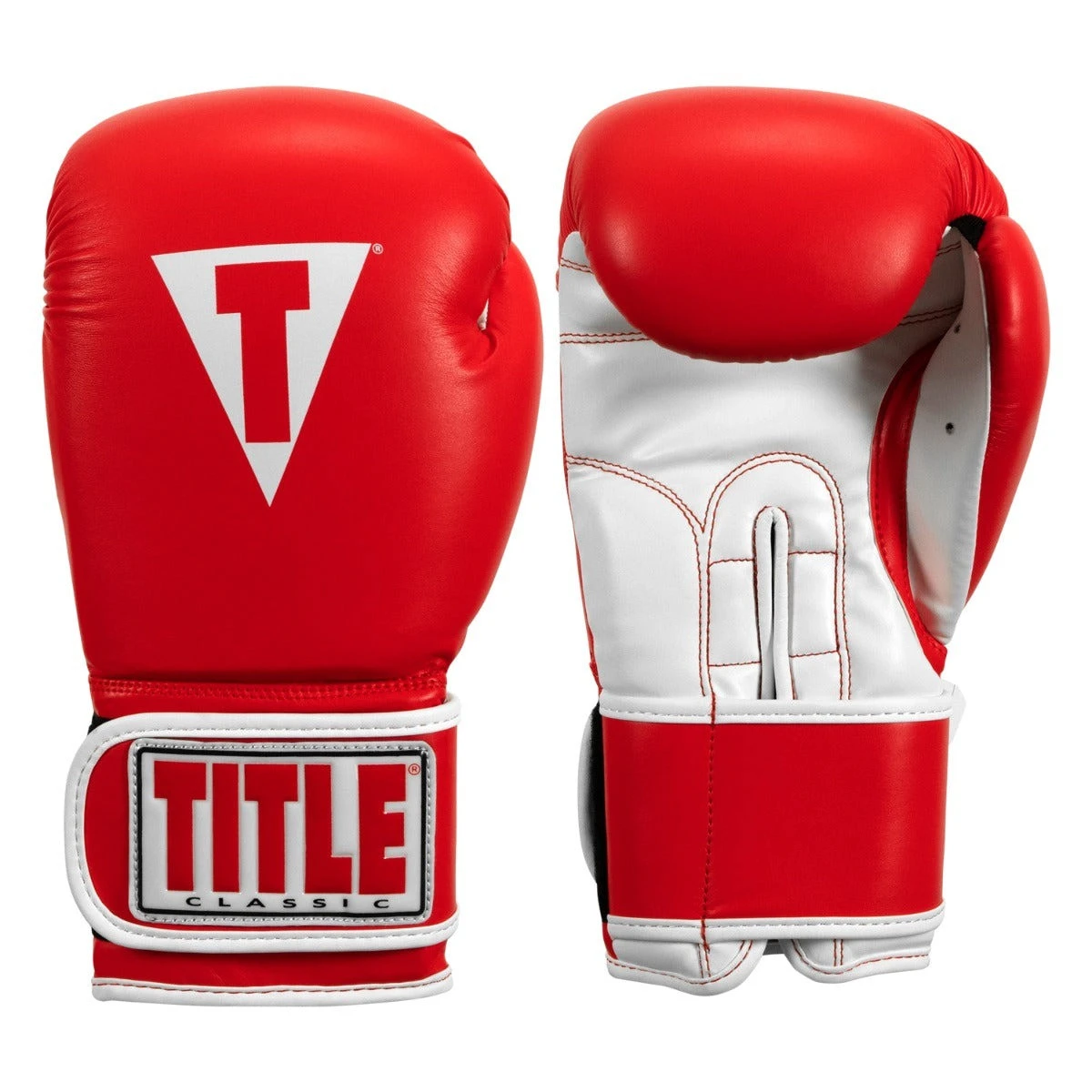 Боксерські рукавиці TITLE Classic Pro Style 3.0 Red/White 12 oz (капа в комплекті) — фото 7