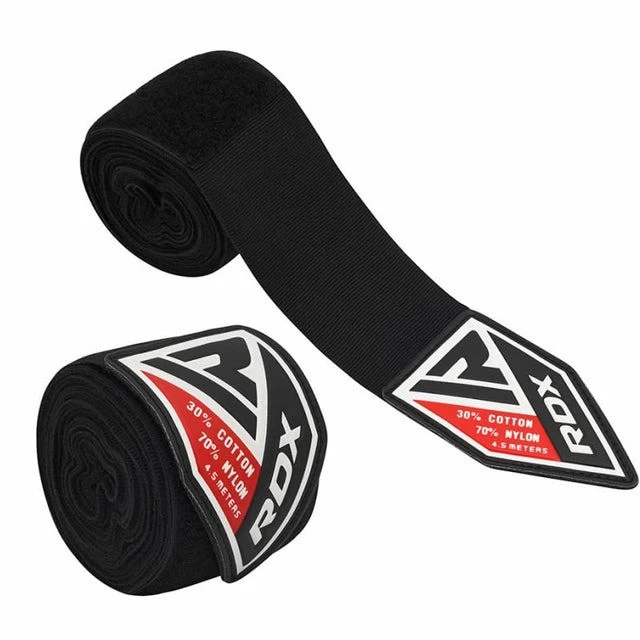 Бинти для боксу RDX WX Professional Boxing Hand Wraps Black (4.5м.) — фото 4
