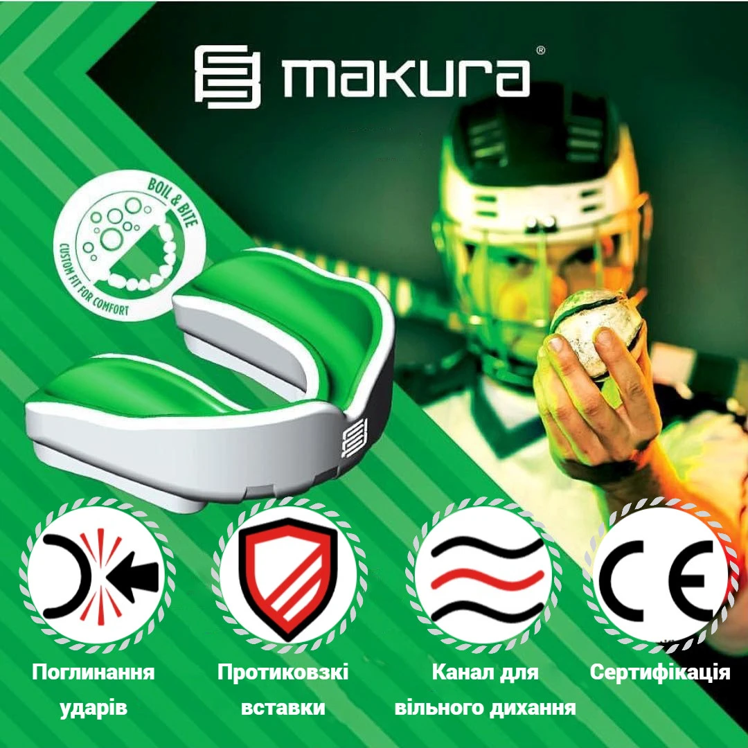 Капа MAKURA Ignis доросла (вік 11+) White/Green (art.6017514051) — фото 4