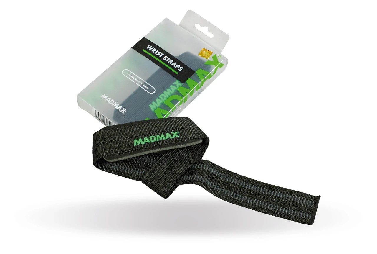 Лямки для тяги MadMax MFA-269 Non slide & slip wrist straps Black — фото 3