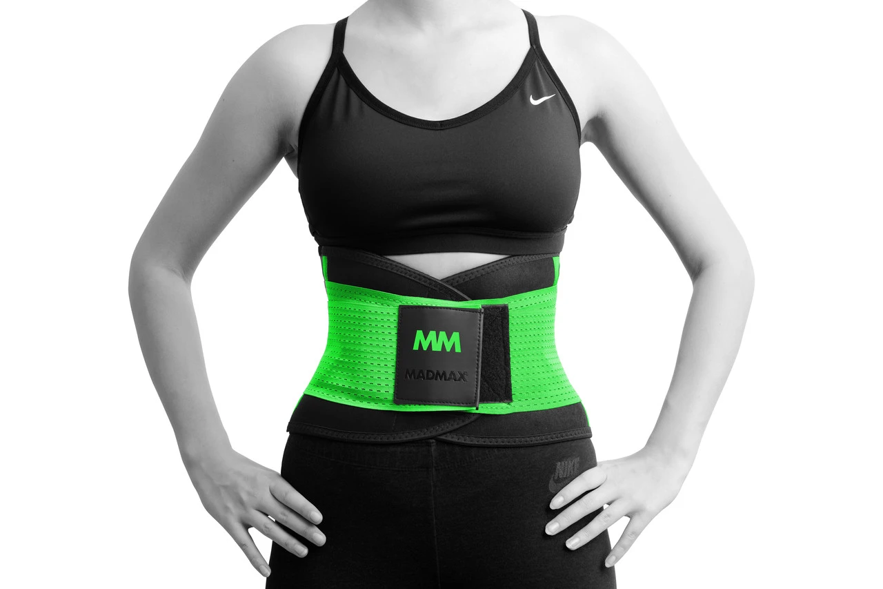 Пояс компресійний MadMax MFA-277 Slimming belt Black/neon green S — фото 3