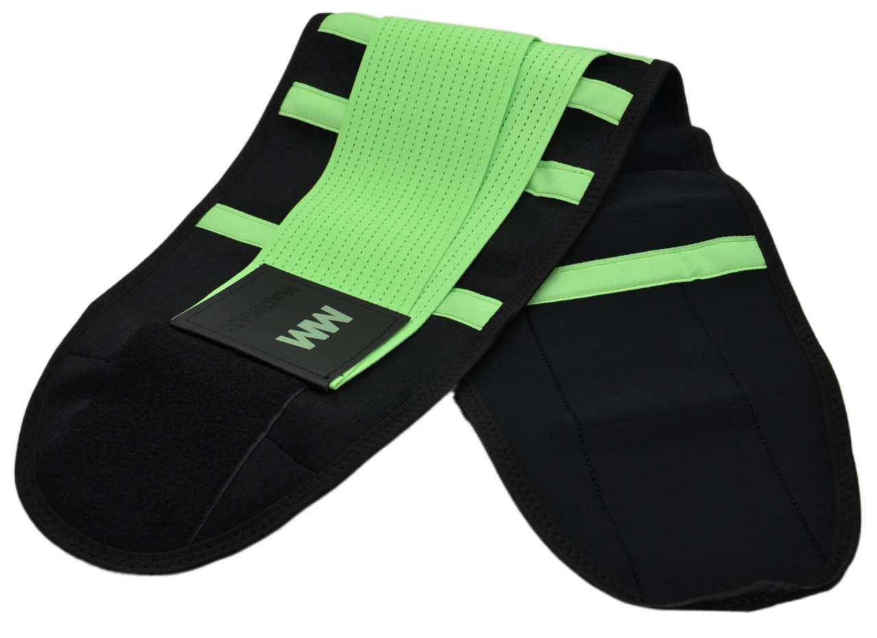 Пояс компресійний MadMax MFA-277 Slimming belt Black/neon green S — фото 6