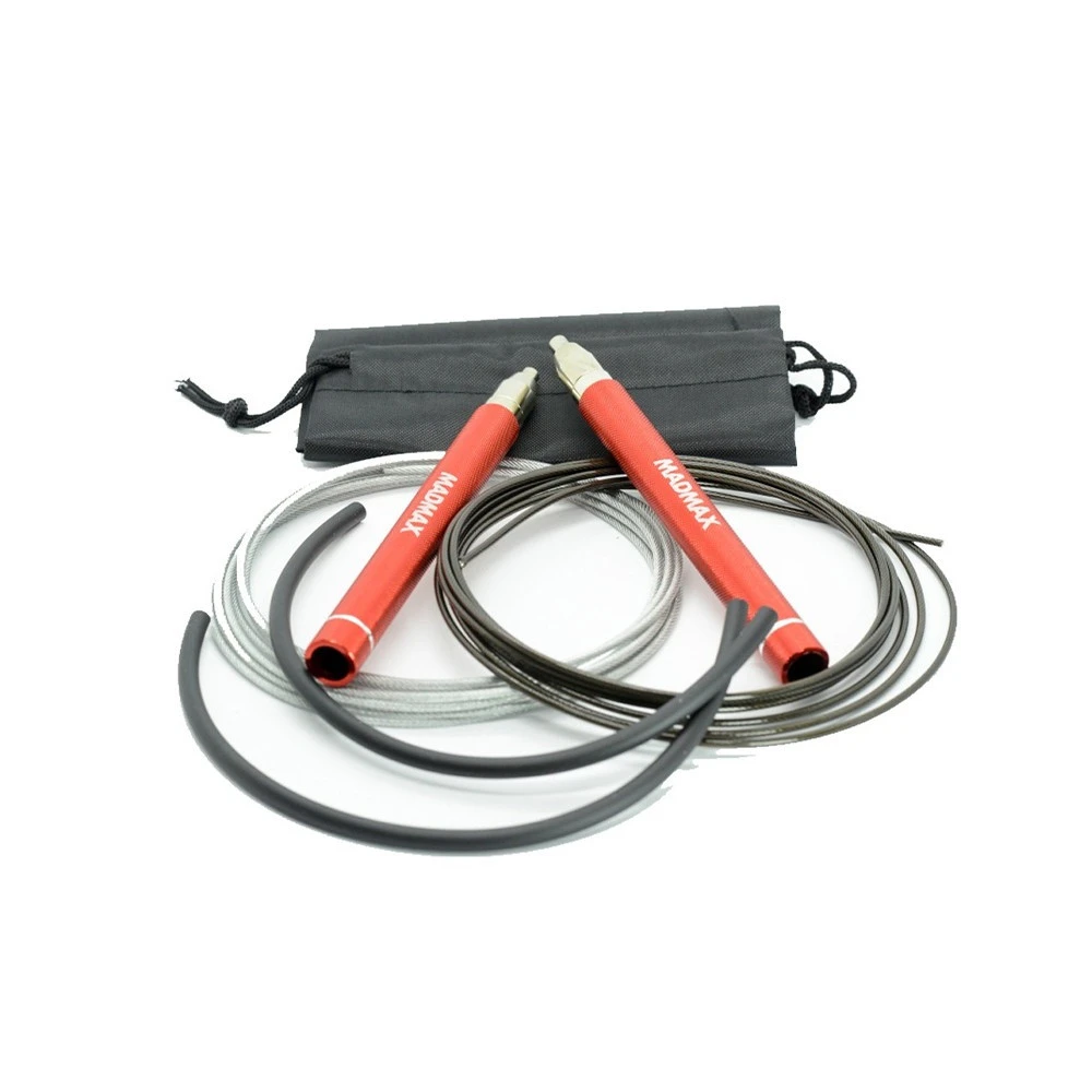 Скакалка швидкісна на підшипниках алюмінієва MadMax MFA-286 Speed jump rope Red — фото 6
