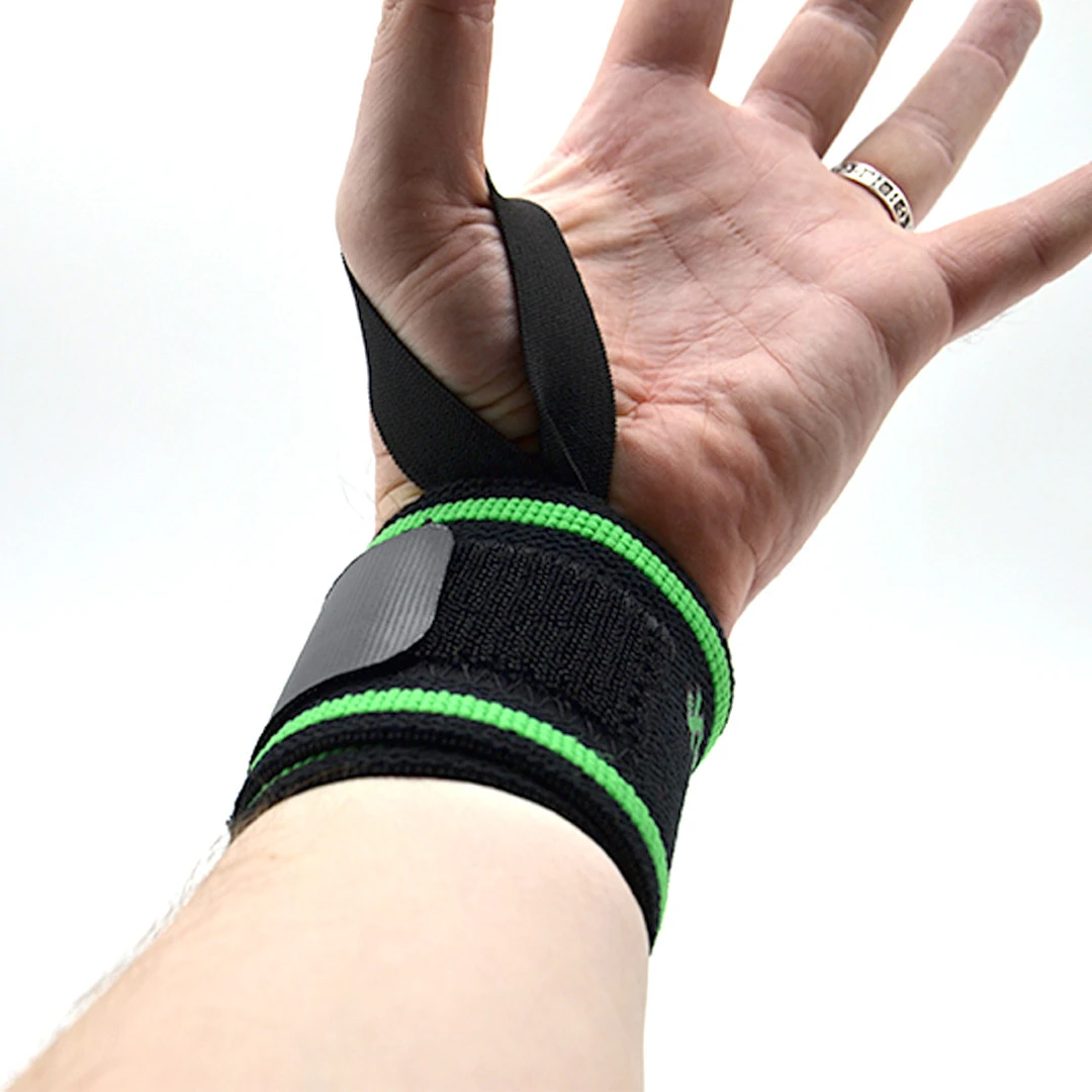 Кистьові бинти MadMax MFA-298 Wrist Wraps 18" Black/Green  (пара) — фото 11