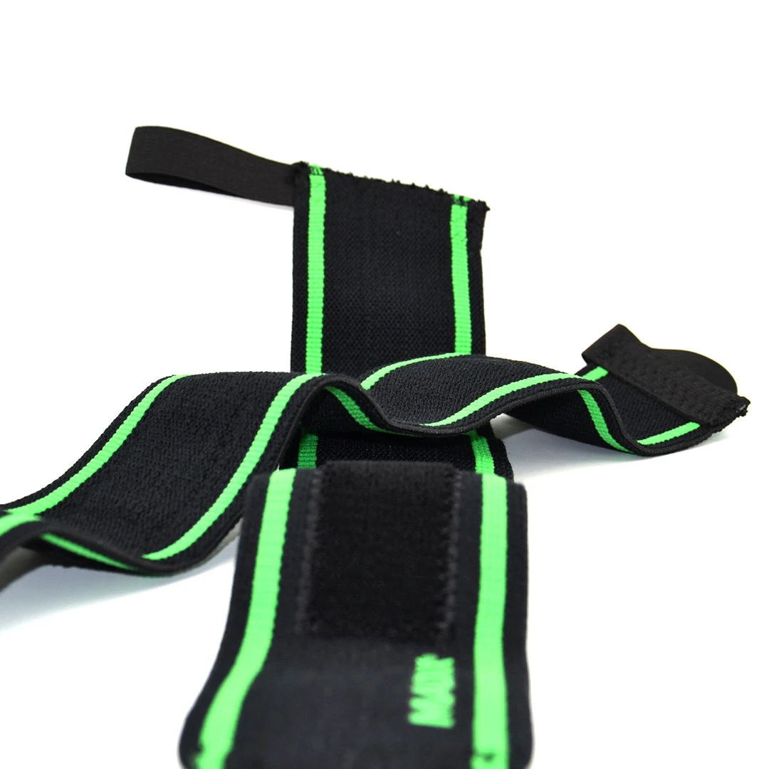 Кистьові бинти MadMax MFA-298 Wrist Wraps 18" Black/Green  (пара) — фото 7