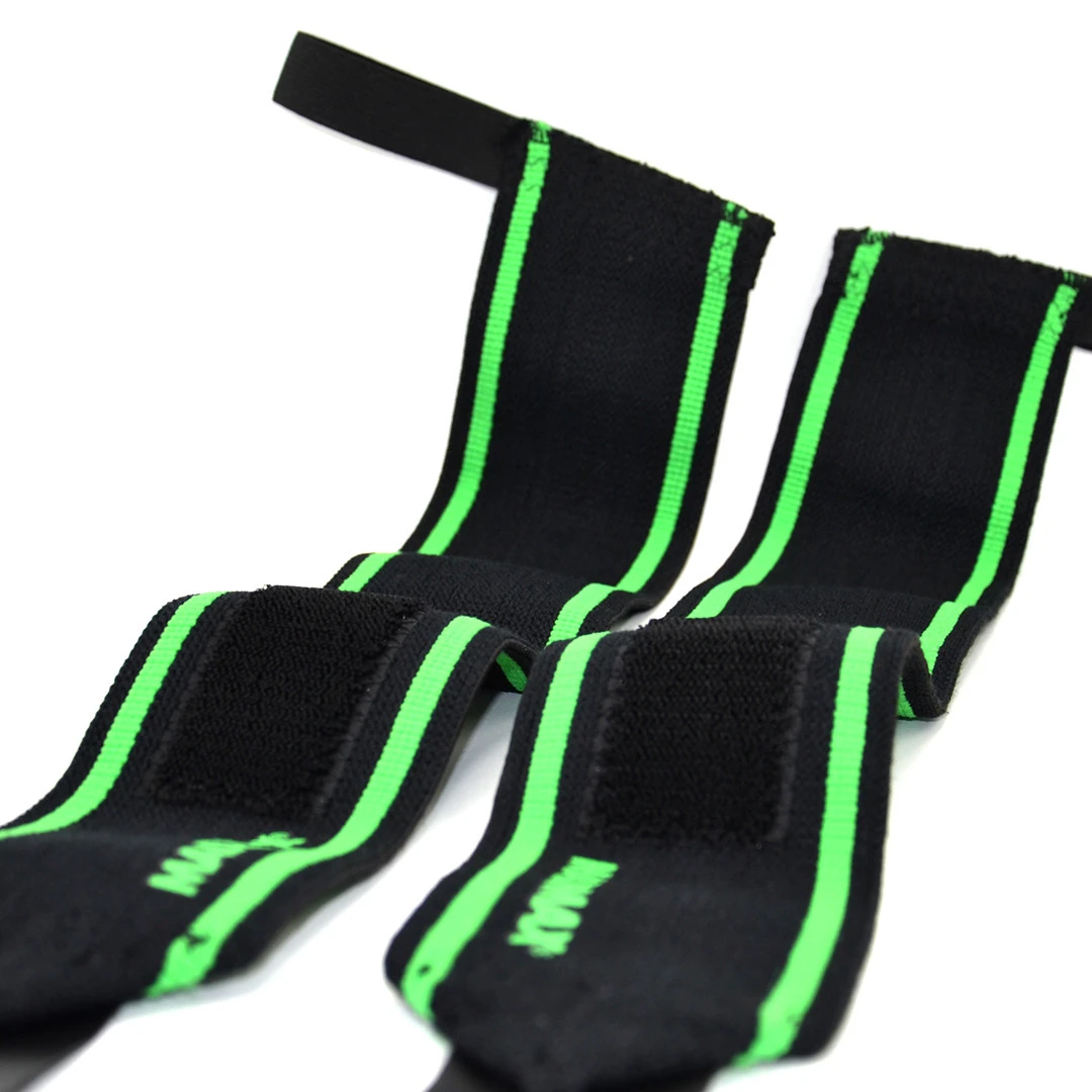 Кистьові бинти MadMax MFA-298 Wrist Wraps 18" Black/Green  (пара) — фото 8