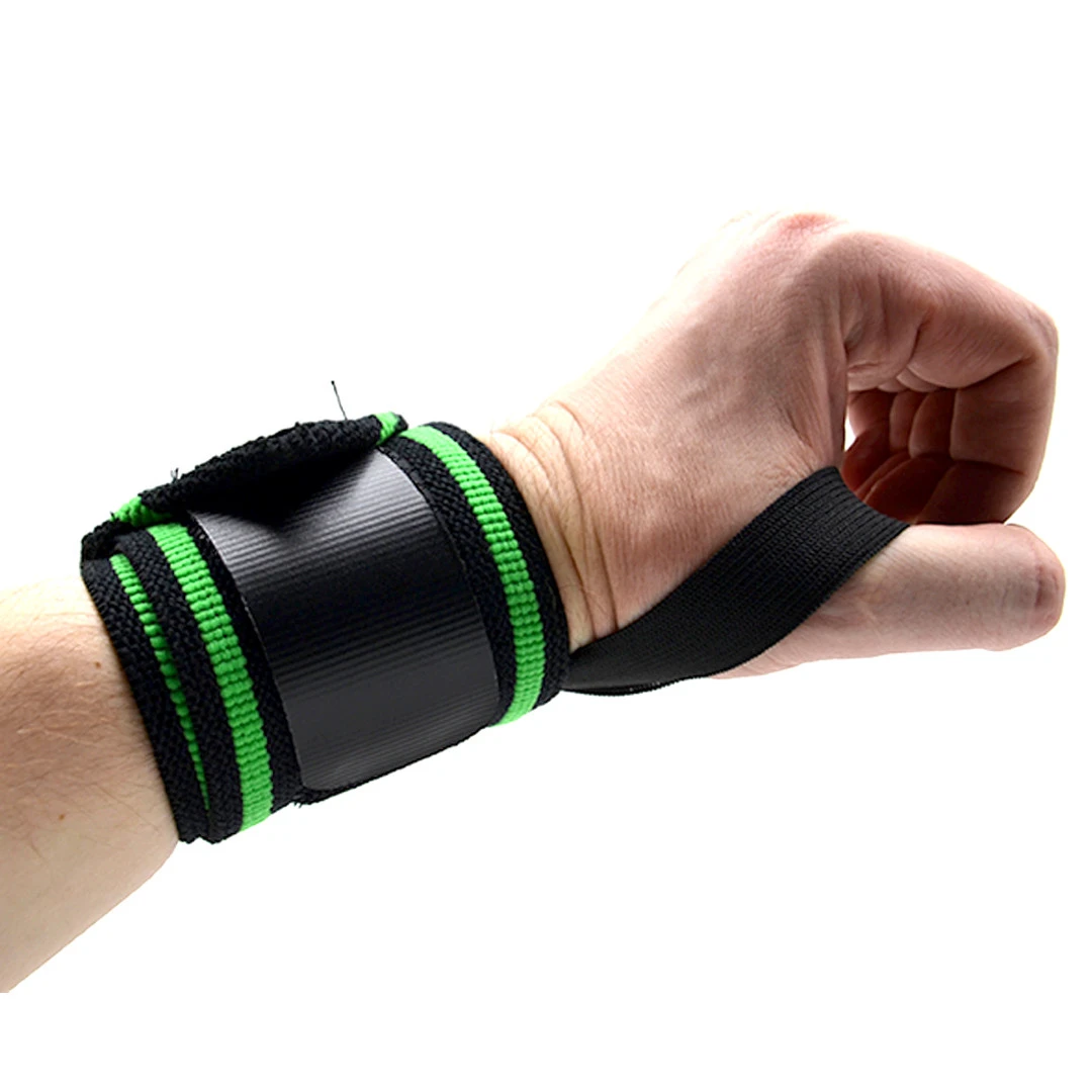 Кистьові бинти MadMax MFA-298 Wrist Wraps 18" Black/Green  (пара) — фото 10
