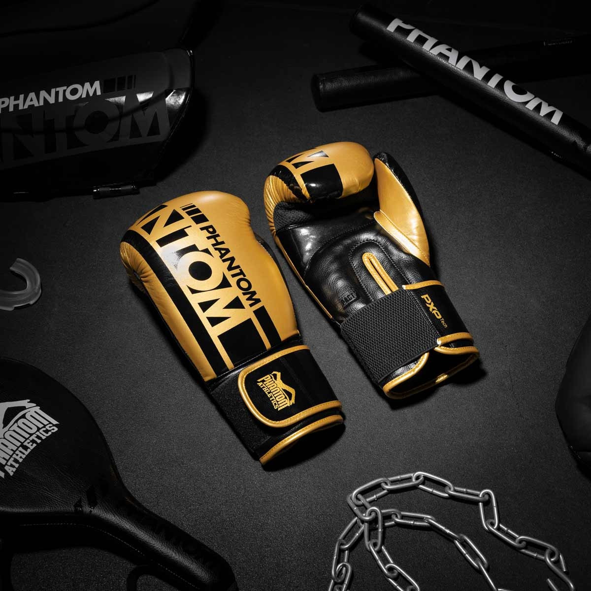 Боксерські рукавиці Phantom APEX Elastic Gold 16 унцій (капа в подарунок) — фото 12