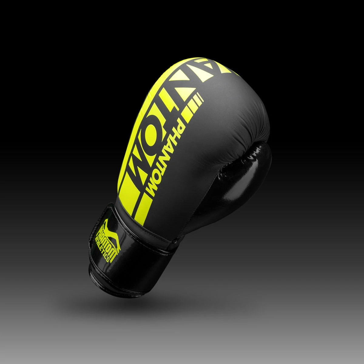 Боксерські рукавиці Phantom APEX Elastic Neon Black/Yellow 14 унцій (Бинти 4м. в подарунок) — фото 4