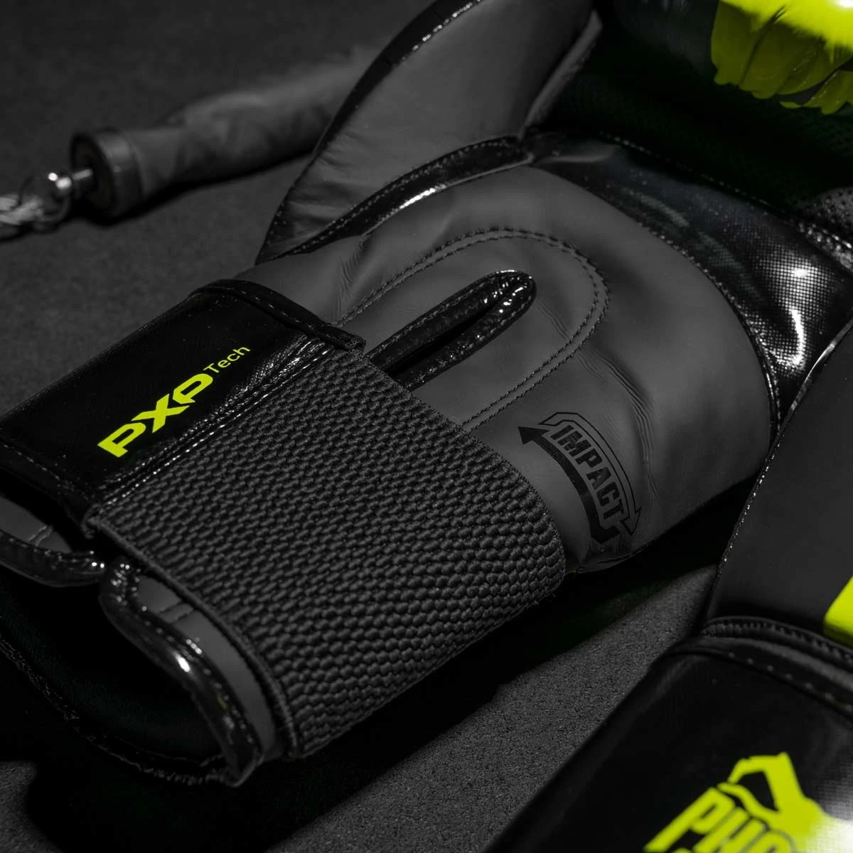Боксерські рукавиці Phantom APEX Elastic Neon Black/Yellow 14 унцій (Бинти 4м. в подарунок) — фото 6