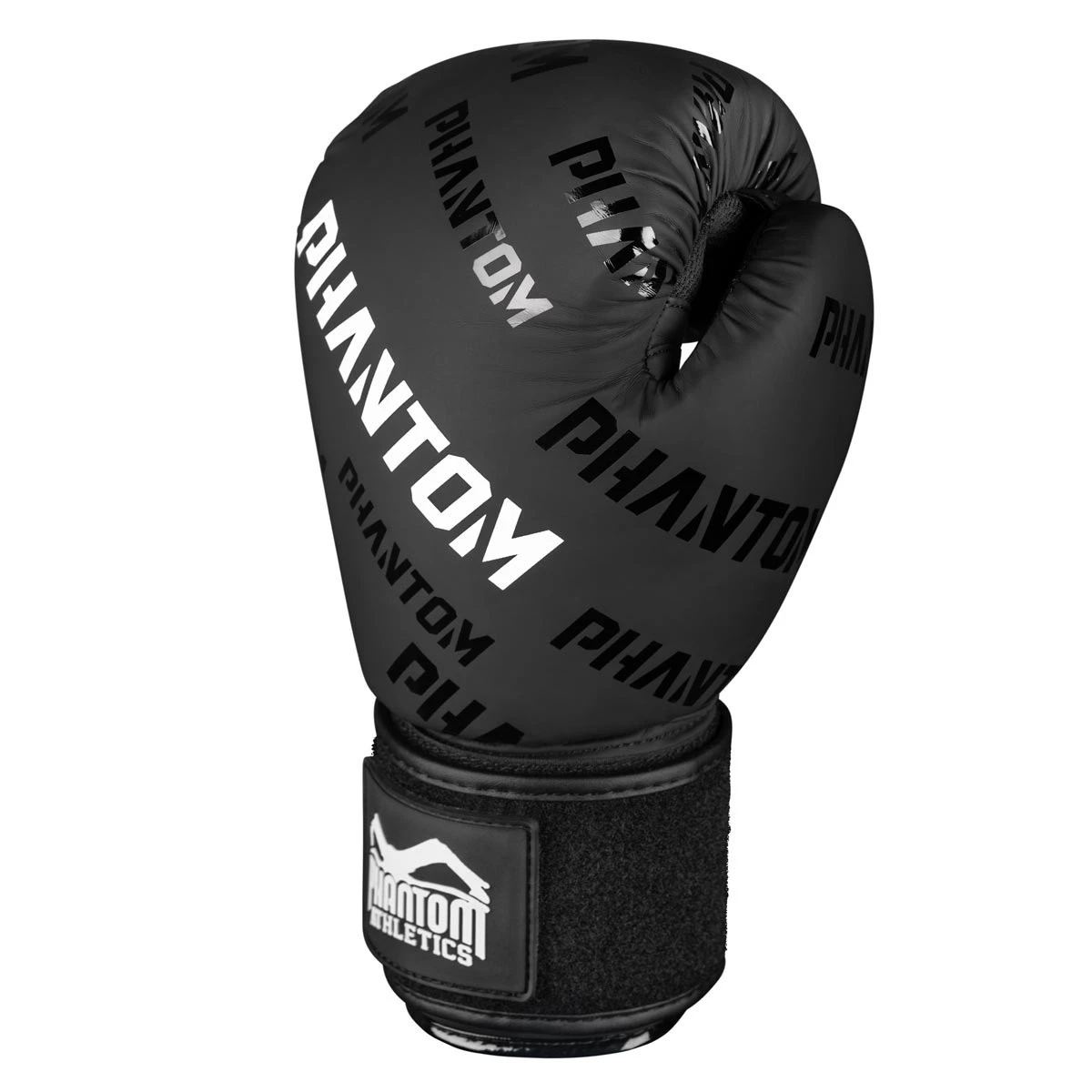Боксерські рукавиці Phantom APEX Velcro Black 12 унцій (Бинти 4м. в подарунок) — фото 5
